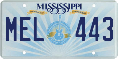 MS license plate MEL443