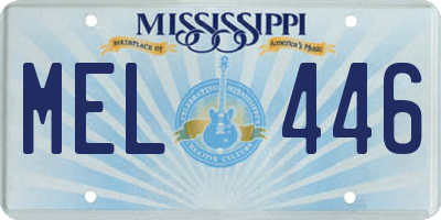 MS license plate MEL446