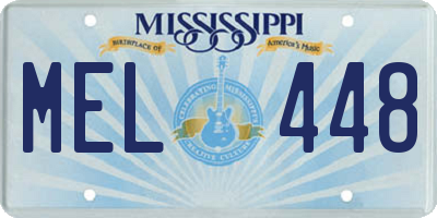 MS license plate MEL448