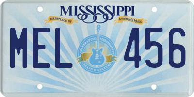 MS license plate MEL456