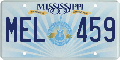 MS license plate MEL459
