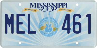 MS license plate MEL461