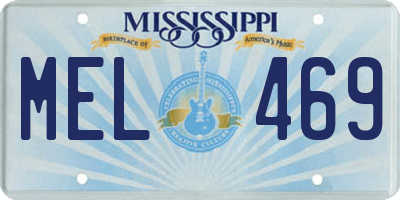 MS license plate MEL469