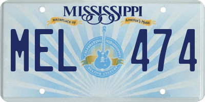 MS license plate MEL474