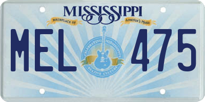 MS license plate MEL475