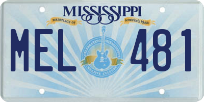 MS license plate MEL481