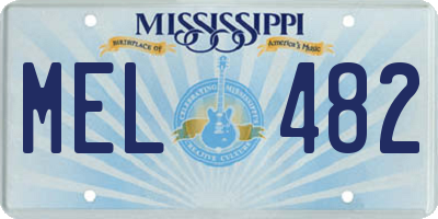MS license plate MEL482