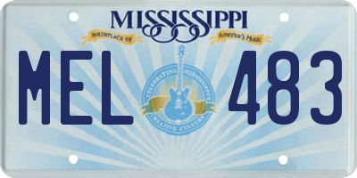 MS license plate MEL483