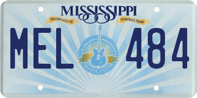 MS license plate MEL484