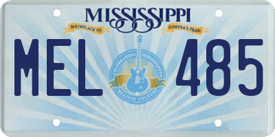 MS license plate MEL485