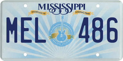 MS license plate MEL486