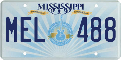 MS license plate MEL488