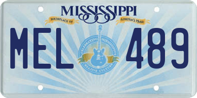 MS license plate MEL489