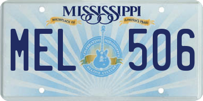 MS license plate MEL506