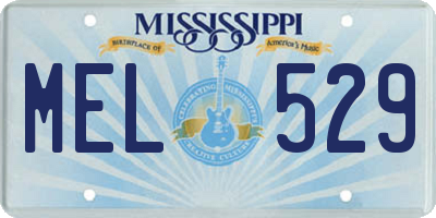 MS license plate MEL529
