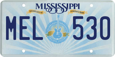 MS license plate MEL530