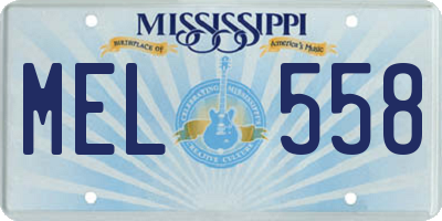MS license plate MEL558