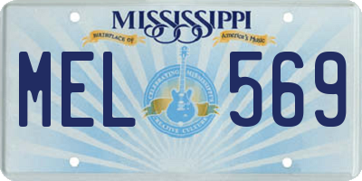 MS license plate MEL569