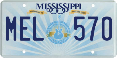 MS license plate MEL570