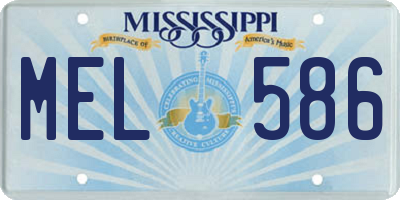 MS license plate MEL586