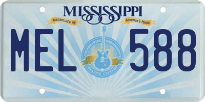 MS license plate MEL588