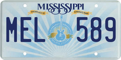 MS license plate MEL589