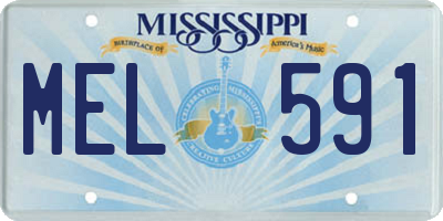 MS license plate MEL591