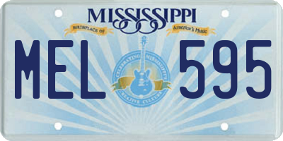 MS license plate MEL595