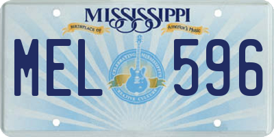 MS license plate MEL596