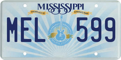 MS license plate MEL599