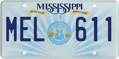 MS license plate MEL611