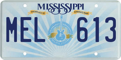 MS license plate MEL613