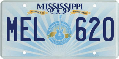 MS license plate MEL620