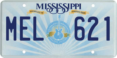 MS license plate MEL621
