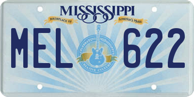 MS license plate MEL622