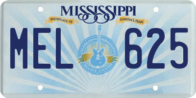 MS license plate MEL625