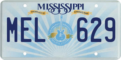 MS license plate MEL629