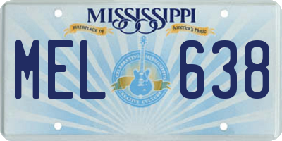 MS license plate MEL638