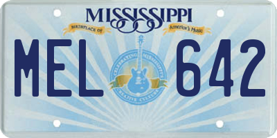 MS license plate MEL642