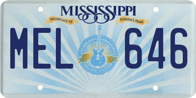MS license plate MEL646