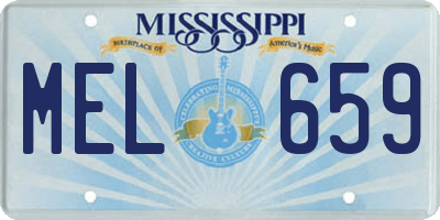 MS license plate MEL659