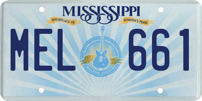 MS license plate MEL661
