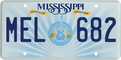 MS license plate MEL682