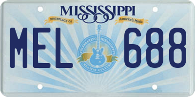 MS license plate MEL688