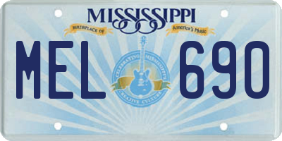 MS license plate MEL690
