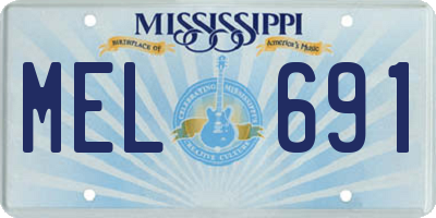 MS license plate MEL691