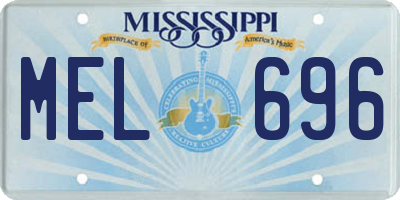 MS license plate MEL696