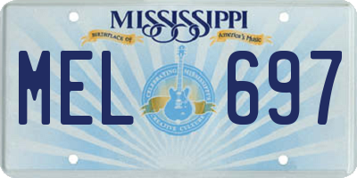 MS license plate MEL697