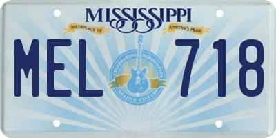 MS license plate MEL718
