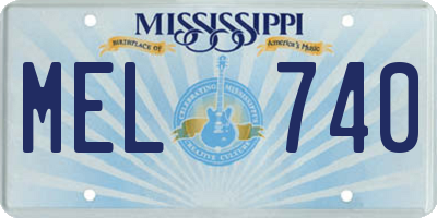 MS license plate MEL740